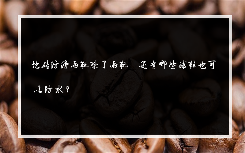 地砖防滑雨靴除了雨靴 还有哪些球鞋也可以防水？